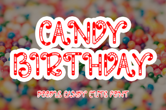 Candy Birthday Font for Creative Branding Projects