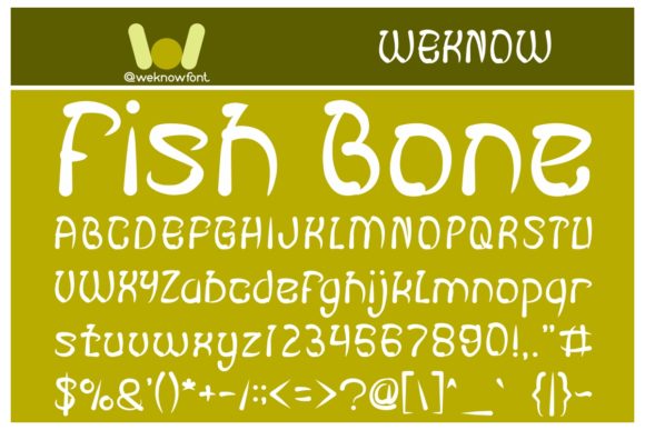 Fish Bone Display Font for Editorial Design