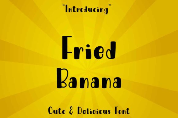 Fried Banana Font: A Playful Display Typeface for Digital Creativity