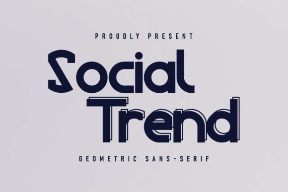 Social Trend: A Versatile Display Font for Modern Branding